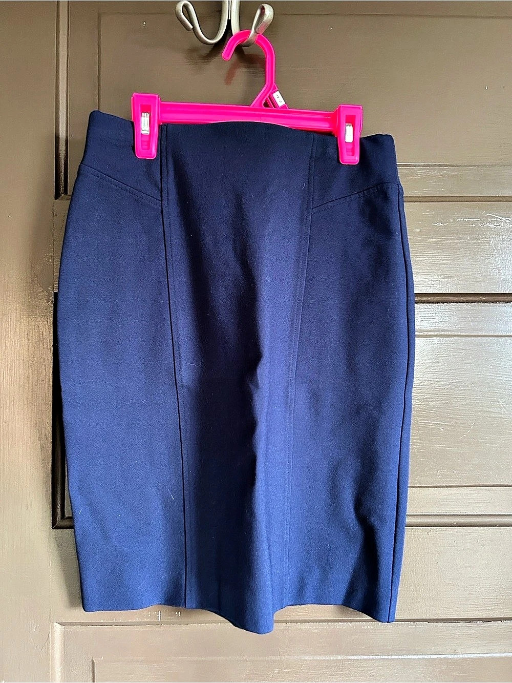 Thalian Blue Pencil Skirt Like New; 2